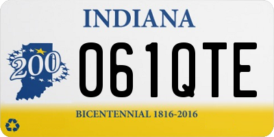 IN license plate 061QTE