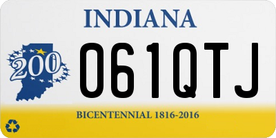 IN license plate 061QTJ