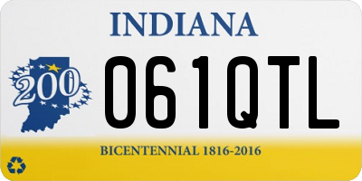 IN license plate 061QTL