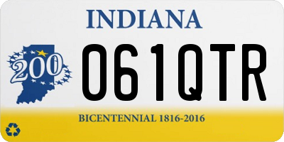 IN license plate 061QTR