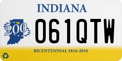 IN license plate 061QTW
