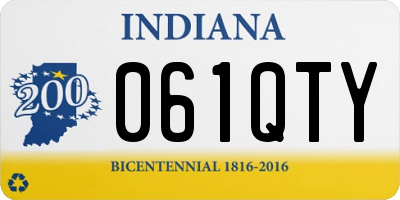 IN license plate 061QTY