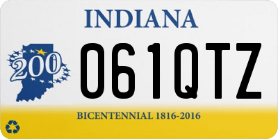 IN license plate 061QTZ