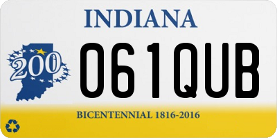IN license plate 061QUB