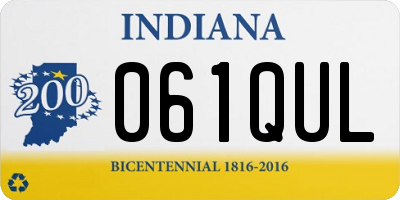 IN license plate 061QUL