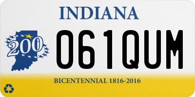 IN license plate 061QUM