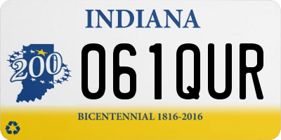IN license plate 061QUR