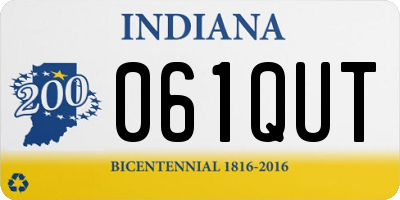 IN license plate 061QUT