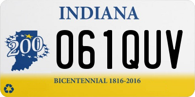 IN license plate 061QUV