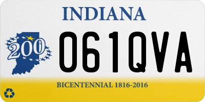 IN license plate 061QVA