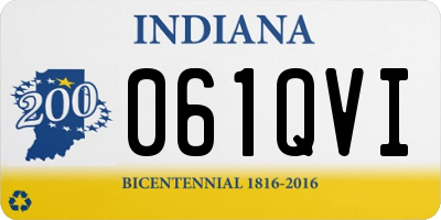 IN license plate 061QVI