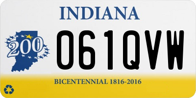 IN license plate 061QVW