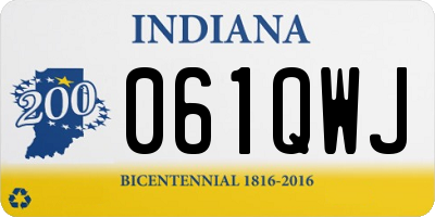 IN license plate 061QWJ