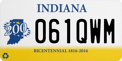 IN license plate 061QWM