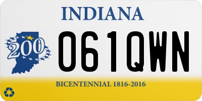 IN license plate 061QWN
