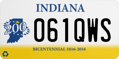 IN license plate 061QWS