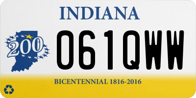 IN license plate 061QWW
