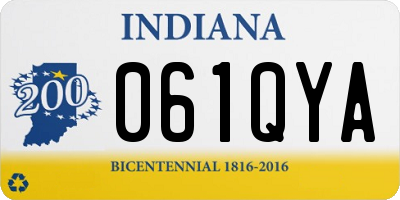IN license plate 061QYA