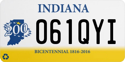 IN license plate 061QYI