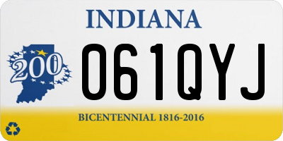 IN license plate 061QYJ