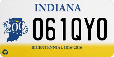 IN license plate 061QYO