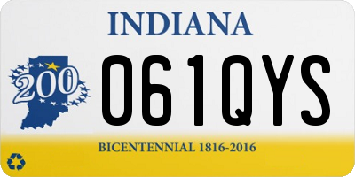 IN license plate 061QYS
