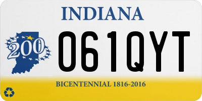 IN license plate 061QYT