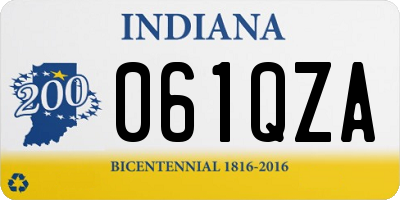 IN license plate 061QZA