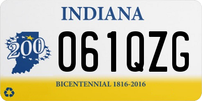 IN license plate 061QZG
