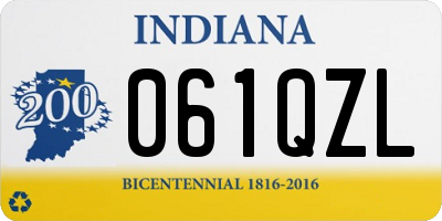 IN license plate 061QZL