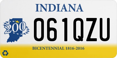 IN license plate 061QZU