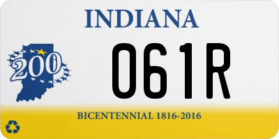 IN license plate 061R