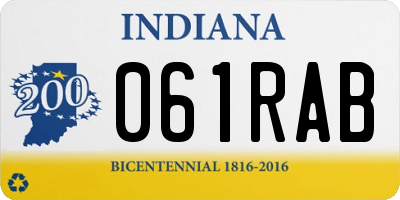 IN license plate 061RAB