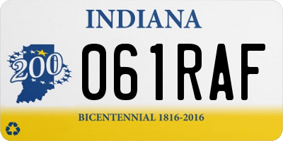 IN license plate 061RAF