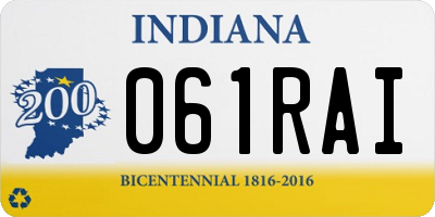 IN license plate 061RAI