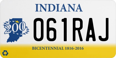 IN license plate 061RAJ