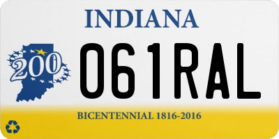 IN license plate 061RAL