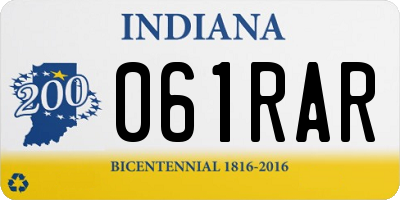 IN license plate 061RAR