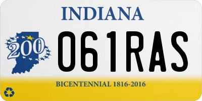 IN license plate 061RAS