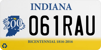 IN license plate 061RAU
