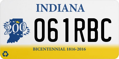 IN license plate 061RBC