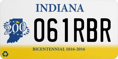 IN license plate 061RBR
