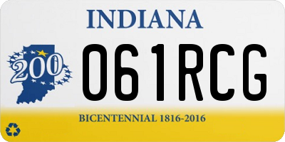 IN license plate 061RCG