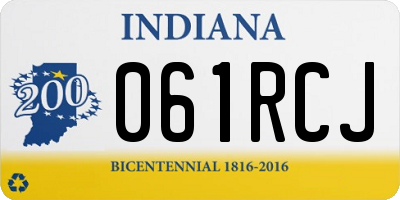 IN license plate 061RCJ