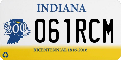 IN license plate 061RCM