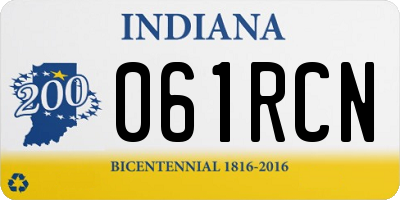 IN license plate 061RCN