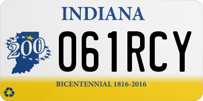 IN license plate 061RCY