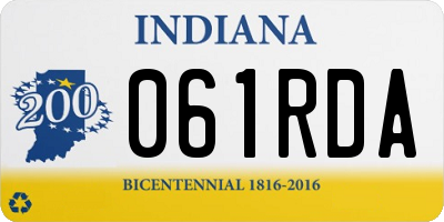 IN license plate 061RDA