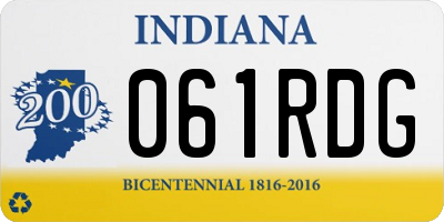 IN license plate 061RDG