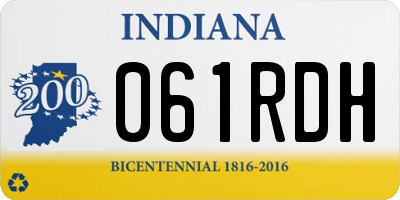 IN license plate 061RDH